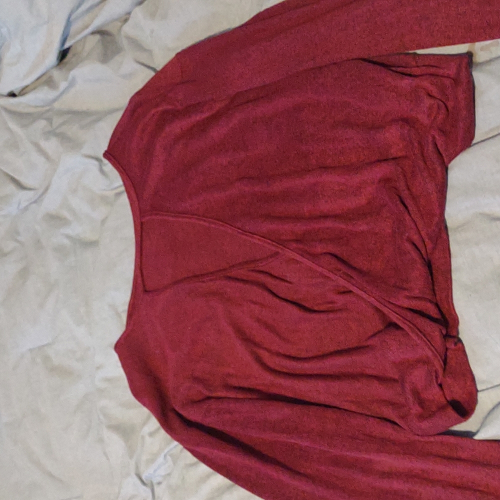Red open back top